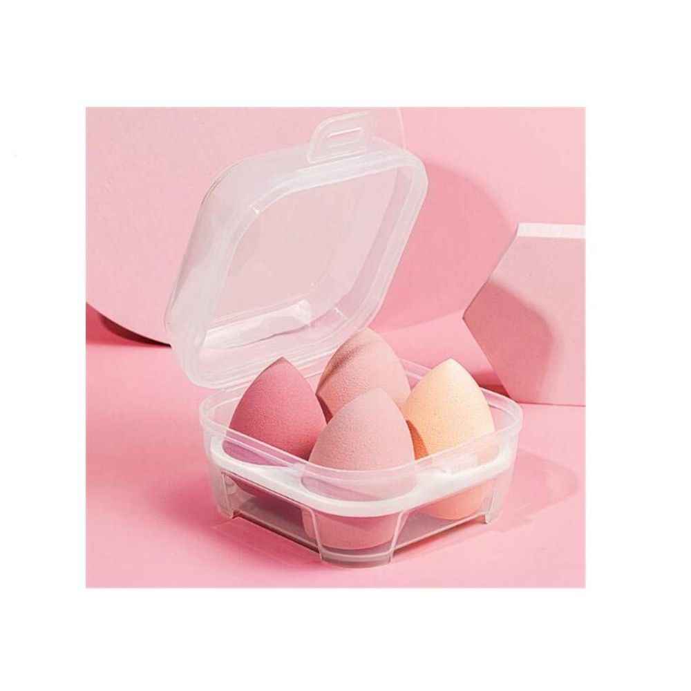 Buy Me-On Makeup Cosmetic Puff Makeup Sponge Blender Sponge 4 Pcs in A Storage Box - Purplle
