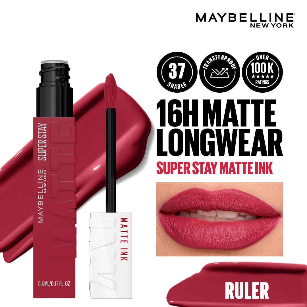Buy Maybelline New York Superstay Matte Ink Liquid Lipstick, Ruler (5 ml) - Purplle