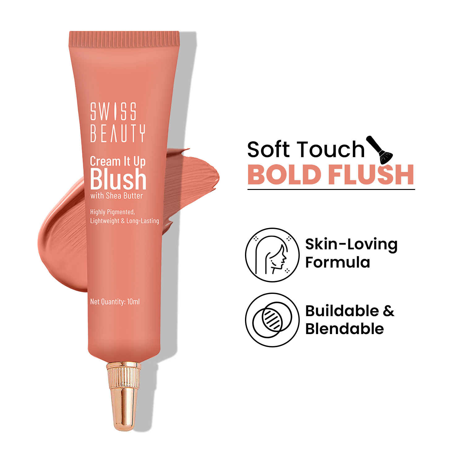 Buy Swiss Beauty Cream It Up Blusher With Shea Butter | Highly Pigmented | Long-lasting | Buildable & Blendable | All Skin Types|4|Copper Cheeks - Purplle