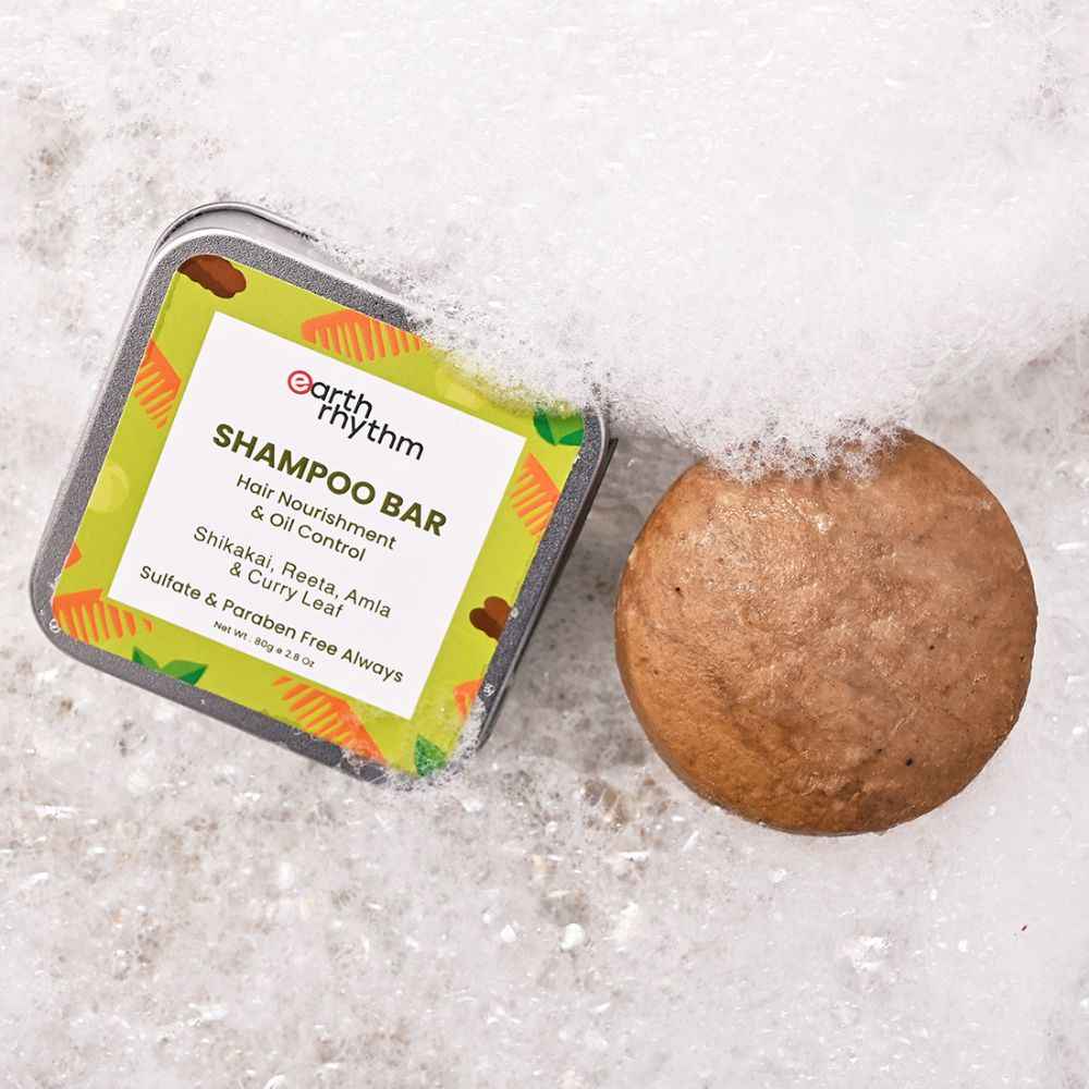 Buy Earth Rhythm Shampoo Bar With Shikakai, Reeta, Amla & Curry Leaf | Sulfate & paraben Free Always Tin - 80 G - Purplle