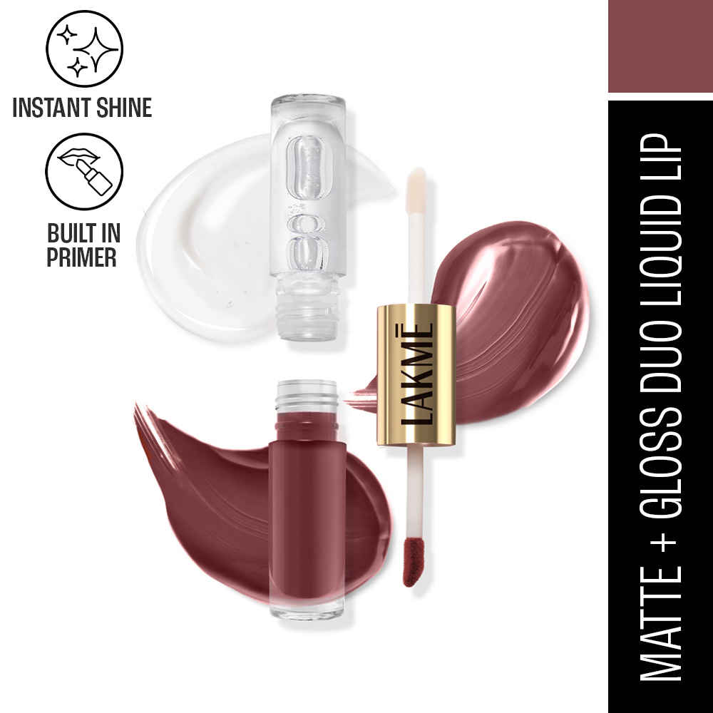 Buy Lakme 9 to 5 Matte to Glass Liquid Lip - Beachy Vibe, 7.6 ml - Purplle