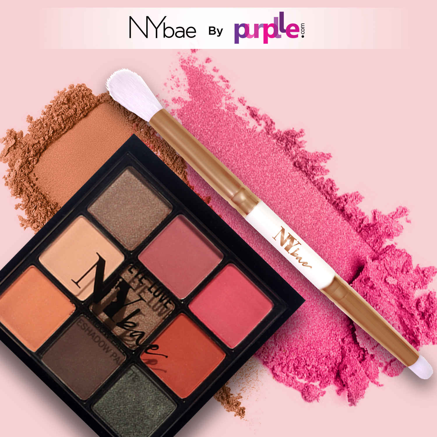 Buy NY Bae Eyessentials Combo | Everyday Eyeshadow Palette | Makeup Brush | Pack of 2 (19 g) - Purplle