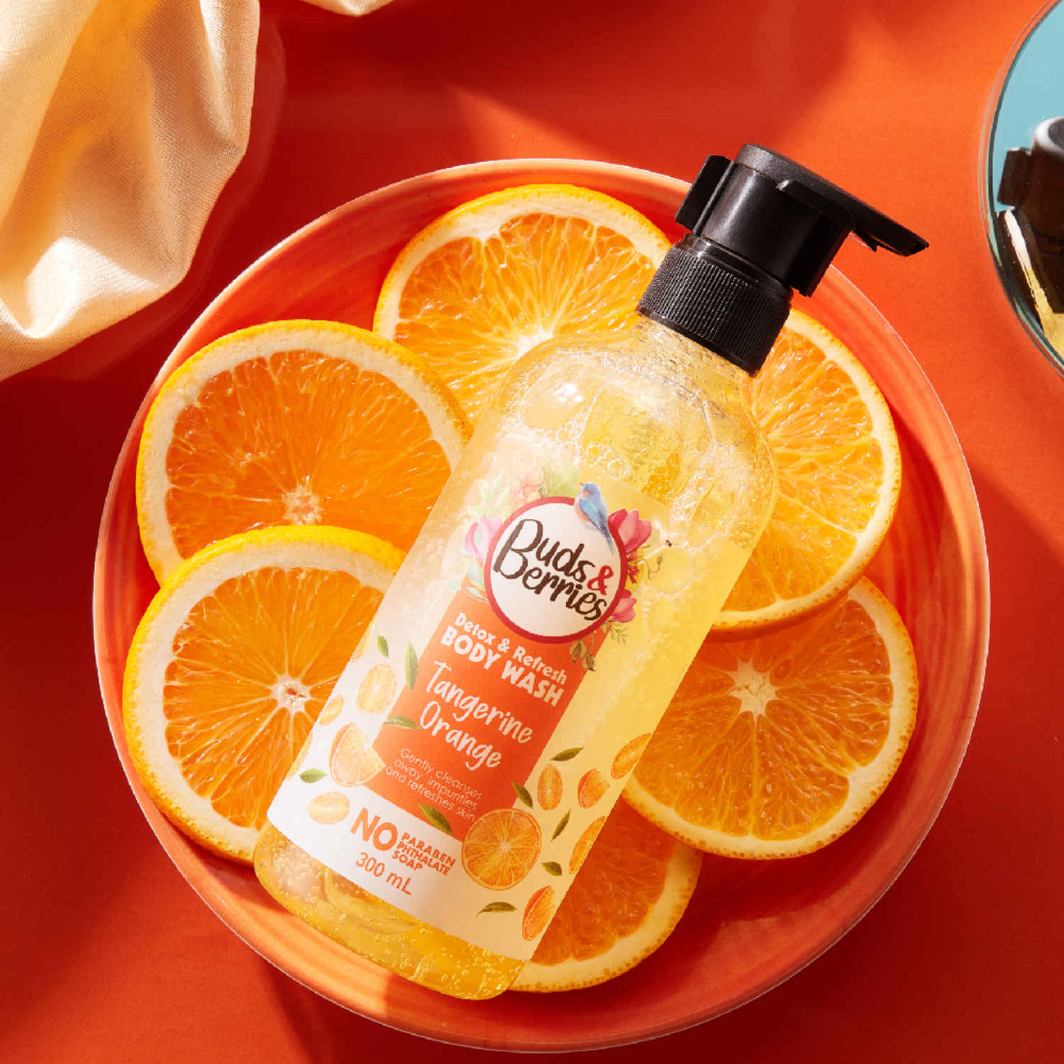 Buy Buds & Berries Detox & Refresh Tangerine Orange Body Wash, No Paraben, No Soap - 300 ml - Purplle