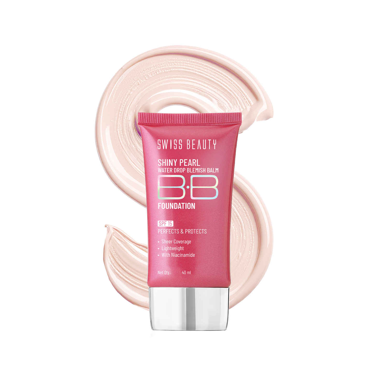 Buy Swiss Beauty Shiny Pearl Water Drop Blemish Balm BB Foundation - 02 (40 ml) - Purplle