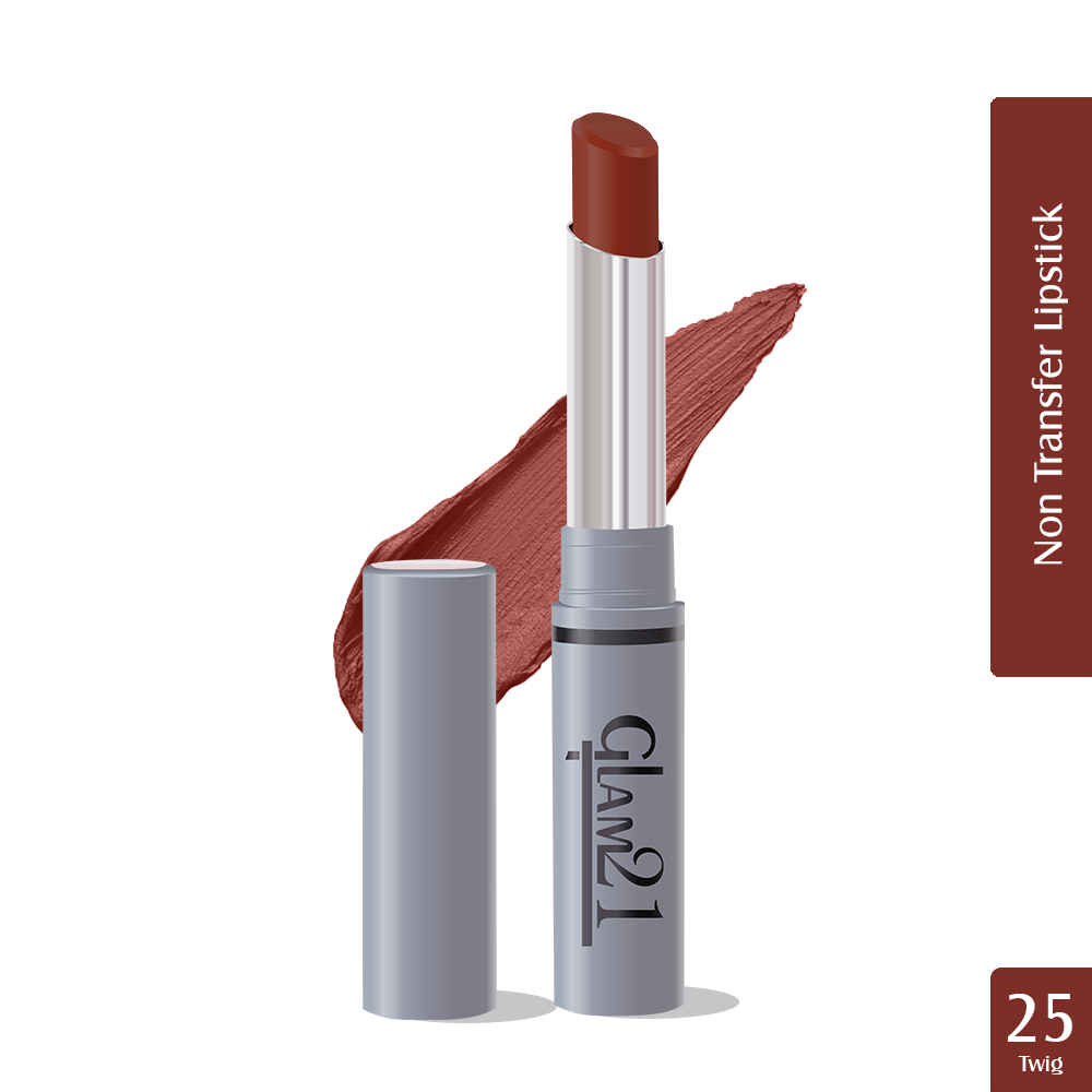 Buy Glam21 Long Lasting Non-Transfer Lipstick|Creamy Matte Formula - 2.8 gm | Twig-25 - Purplle