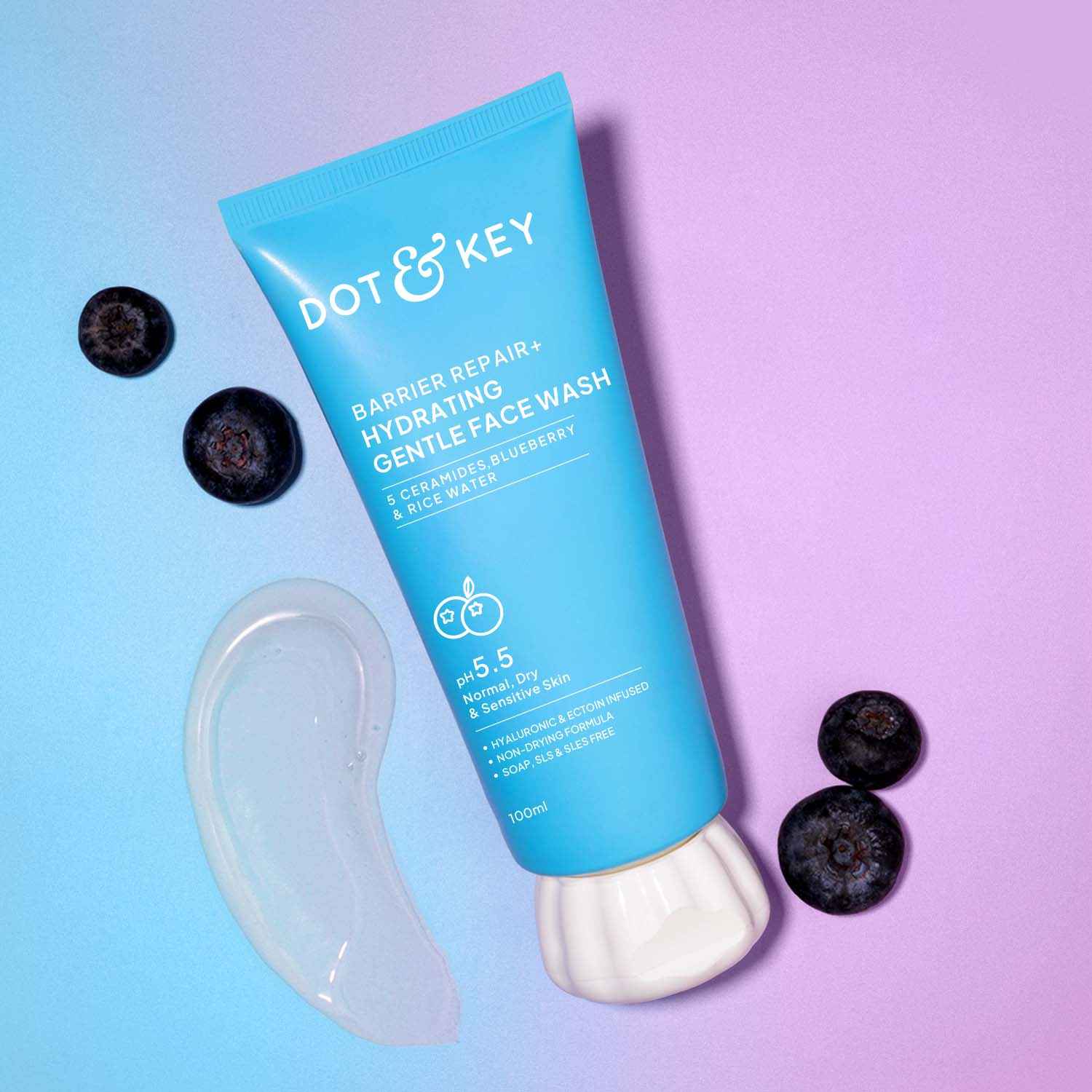 Buy Dot & Key Barrier Repair + Hydrating Gentle Face Wash With Probiotic & 5 essential ceremides | Face Wash for Dry, Normal & Sensitive Skin 100 ml - Purplle
