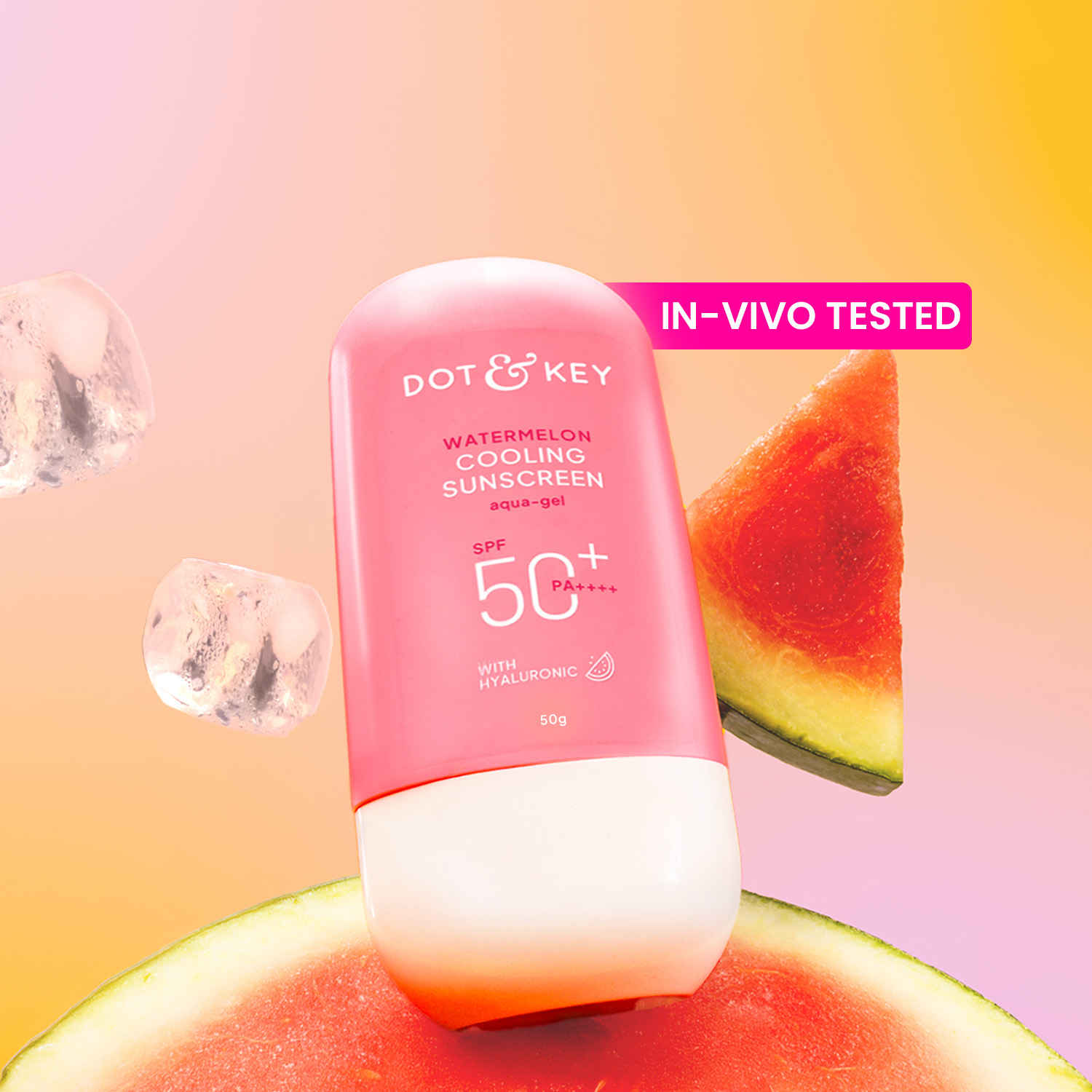 Buy Dot & Key Watermelon Cooling Sunscreen SPF 50+ PA++++, In-Vivo Tested Sunscreen for Oily Skin & Combination Skin - No White Cast, 50 gm - Purplle