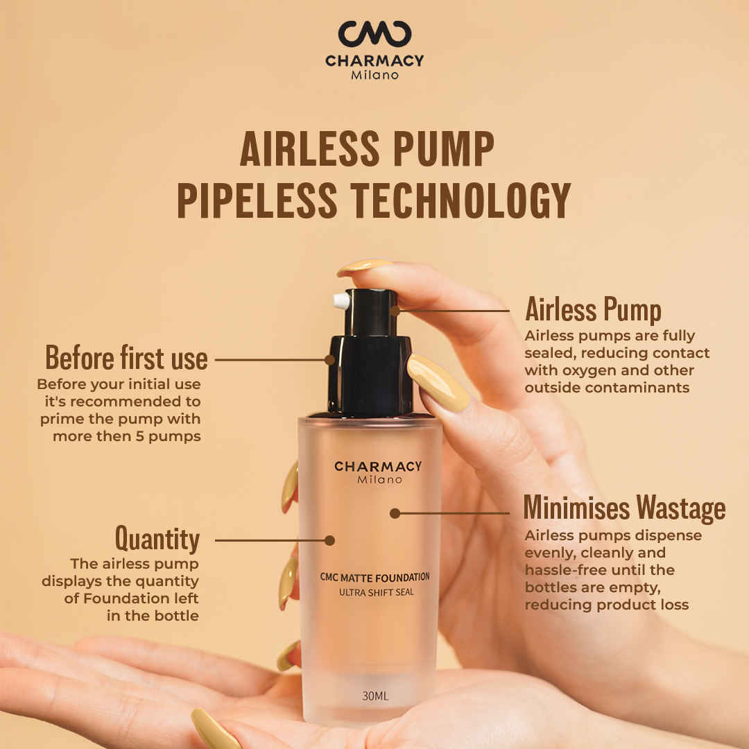 Buy Charmacy Milano Matte Foundation 07 - Perfect Canvas for Your Make-Up Buildable Coverage, Instant Hydrating, Light Weight, Suitable for All Skin Types, 24-Hour Wear, Seamless Blend, Flawless Finish - Purplle