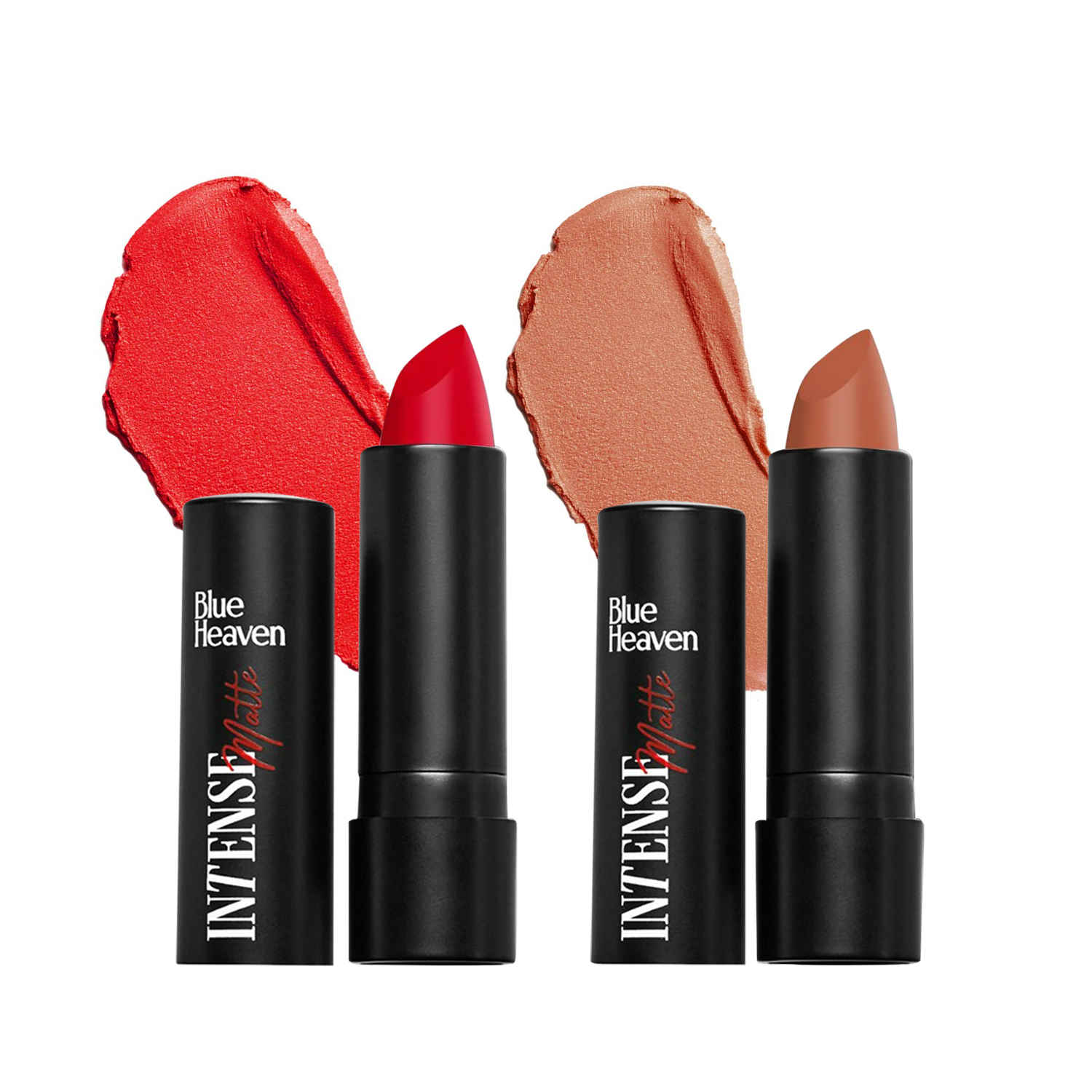 Buy Blue Heaven Intense Matte Lipstick combo - Sandy Beach & Ruby Red, Pack of 2 - Purplle