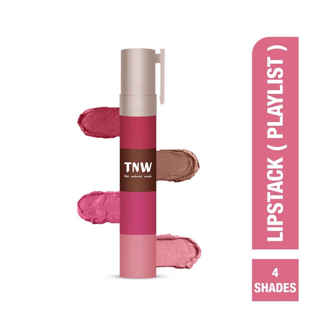 Buy TNW The Natural Wash Lipstack- 01. Playlist| With Jojoba oil, Vitamin E & Shea butter | Ultra Pigmented | Transferproof | 6.4 gm - Purplle
