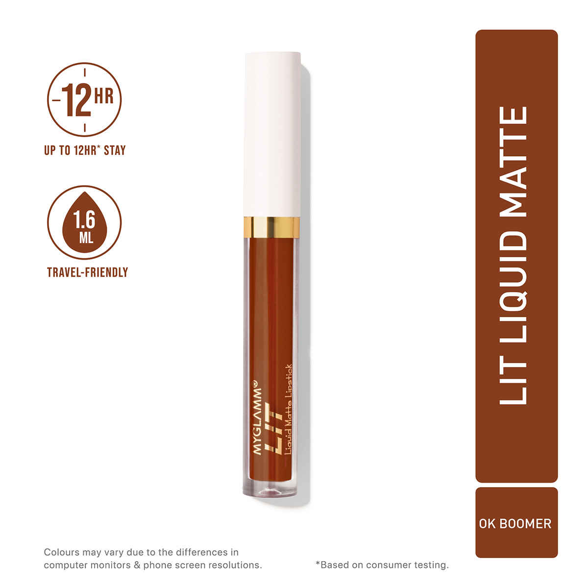 Buy MyGlamm LIT Liquid Matte Lipstick - Ok Boomer - 1.6 ml - Purplle