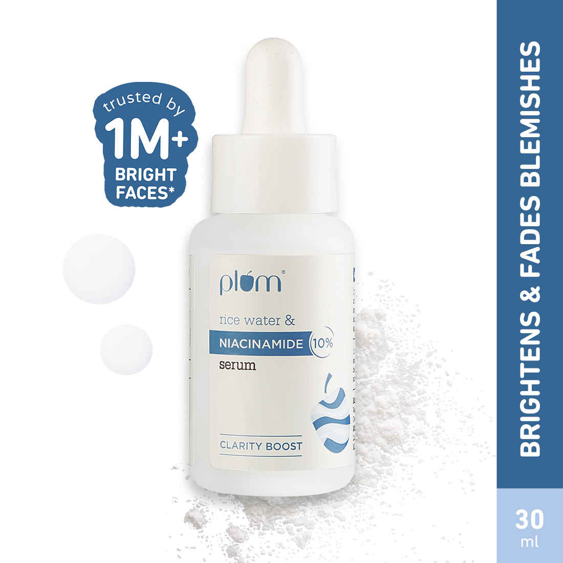 Buy Plum 10% Niacinamide Face Serum With Rice Ferment - Brightens Skin & Fades Blemishes & Acne Marks 30 ml - Purplle