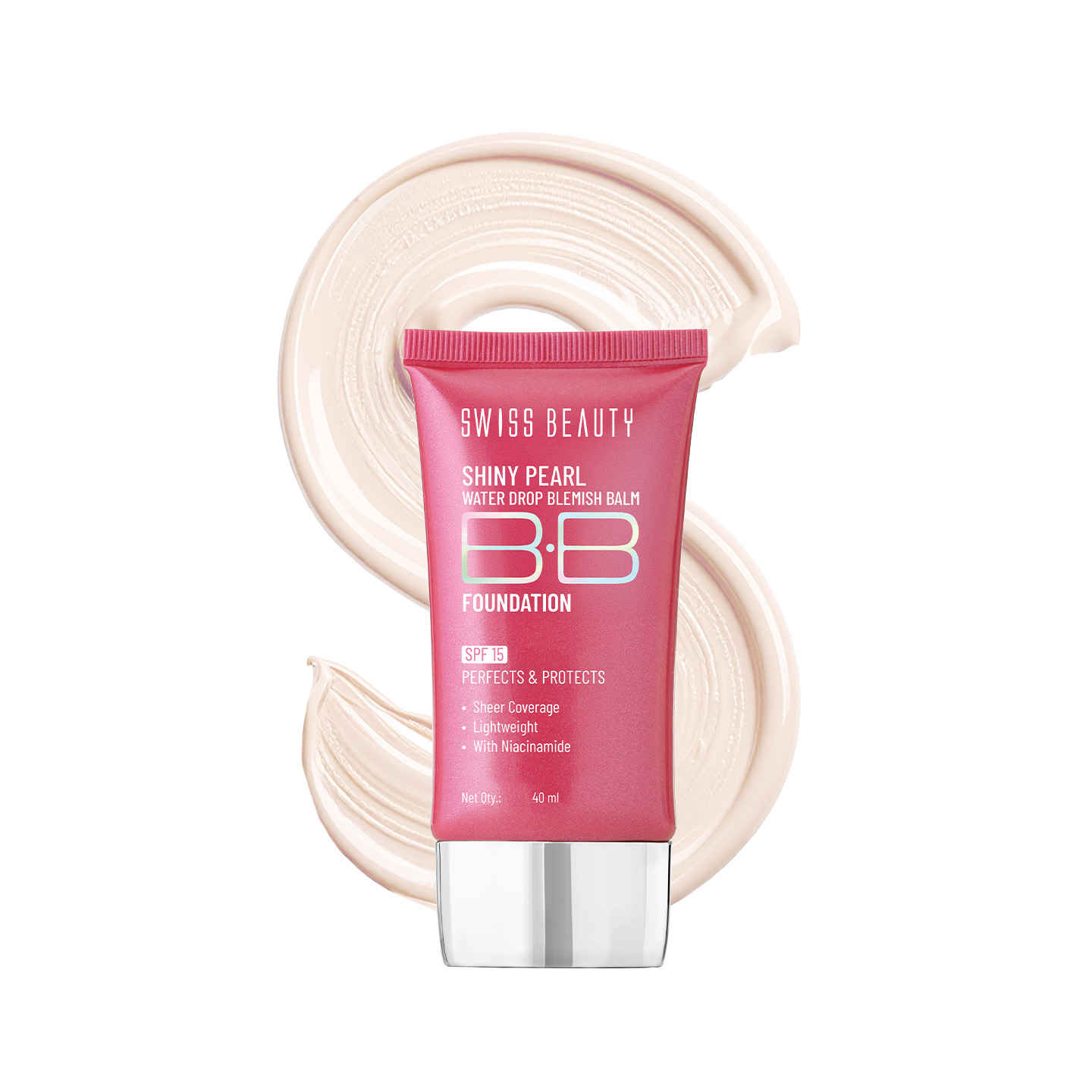 Buy Swiss Beauty Shiny Pearl Water Drop Blemish Balm BB Foundation - 01 (40 ml) - Purplle