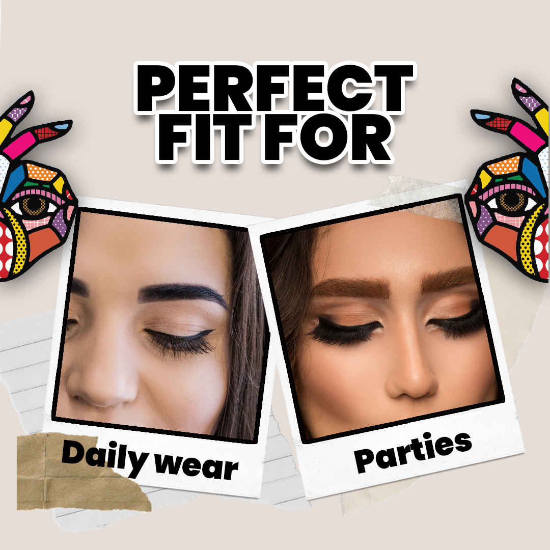 Buy MARS Fabulash Eyelashes for Women | Lightweight False Eye Lashes | Made from Synthetic Hair and Lightweight | Easy to Fits in Any Eye shape (11-Glam On) - Purplle