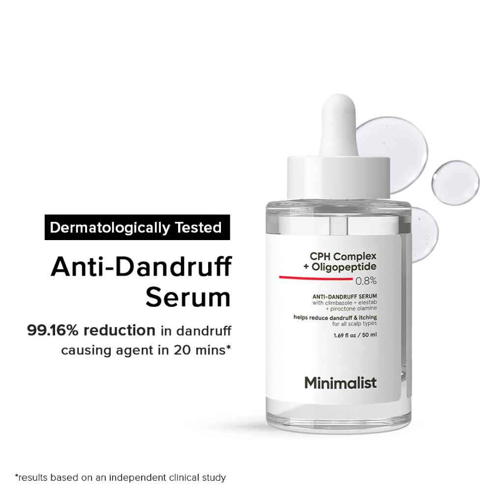 Buy Minimalist CPH Complex+Oligopeptide 0.8% Anti dandruff serum |Treats Dandruff & Itchy Scalp 50 ml - Purplle