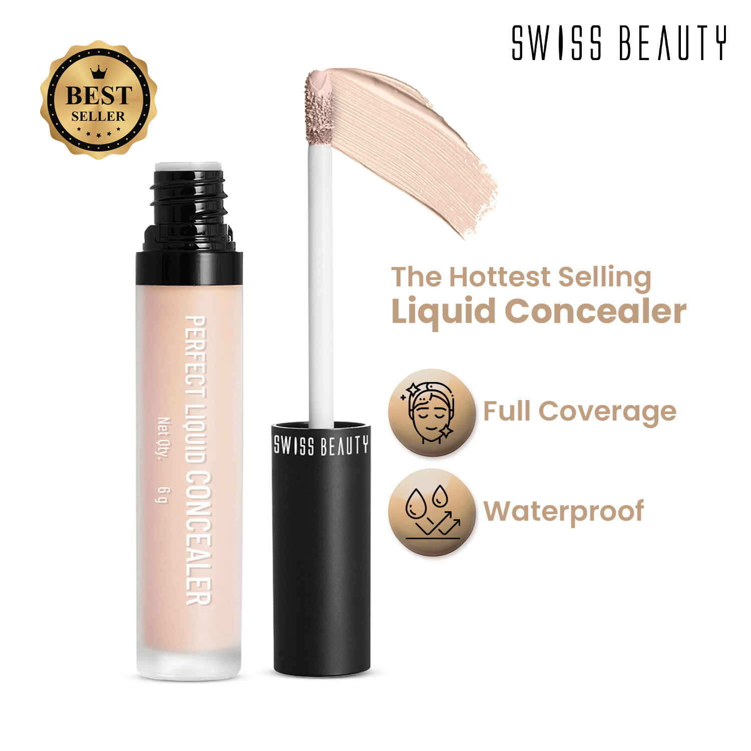 Buy Swiss beauty Liquid concealer - Medium-Moyen (5.6 gm) - Purplle