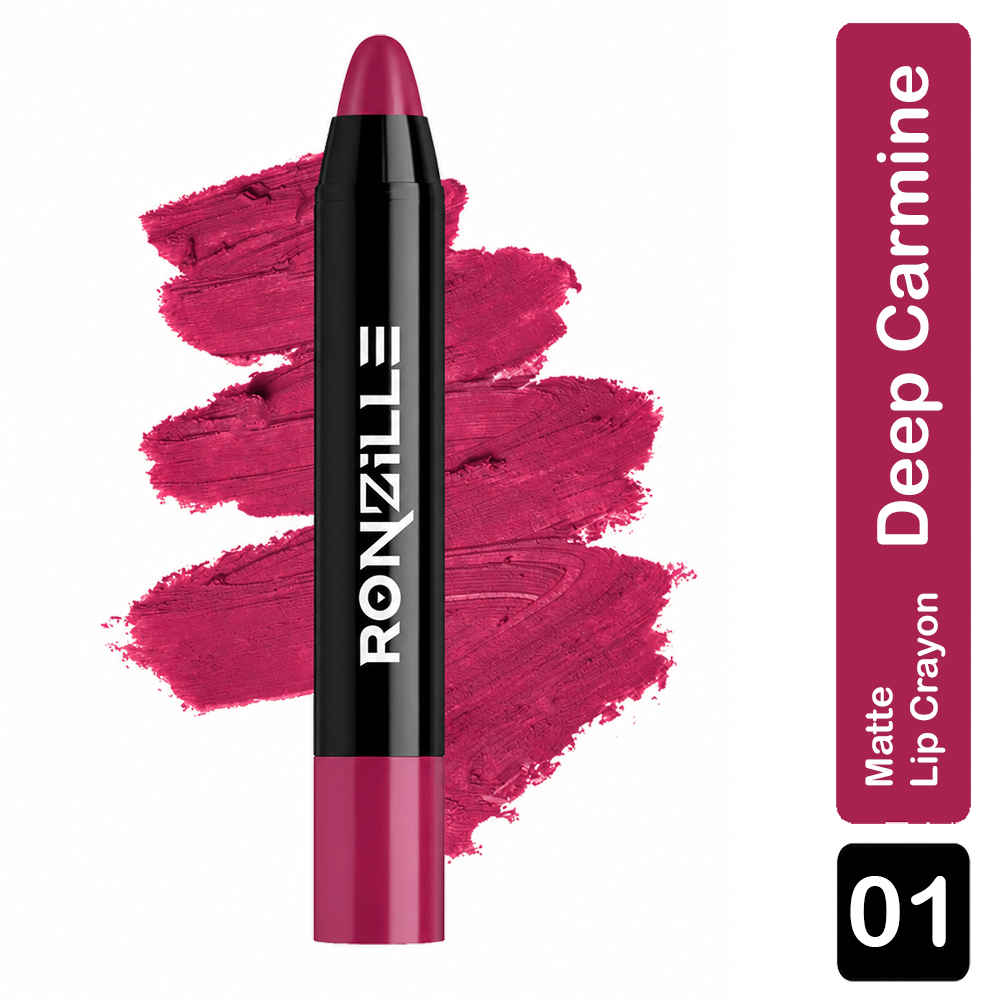 Buy Ronzille Matte Lip Crayon Deep Carmine -01 4.5 gm - Purplle
