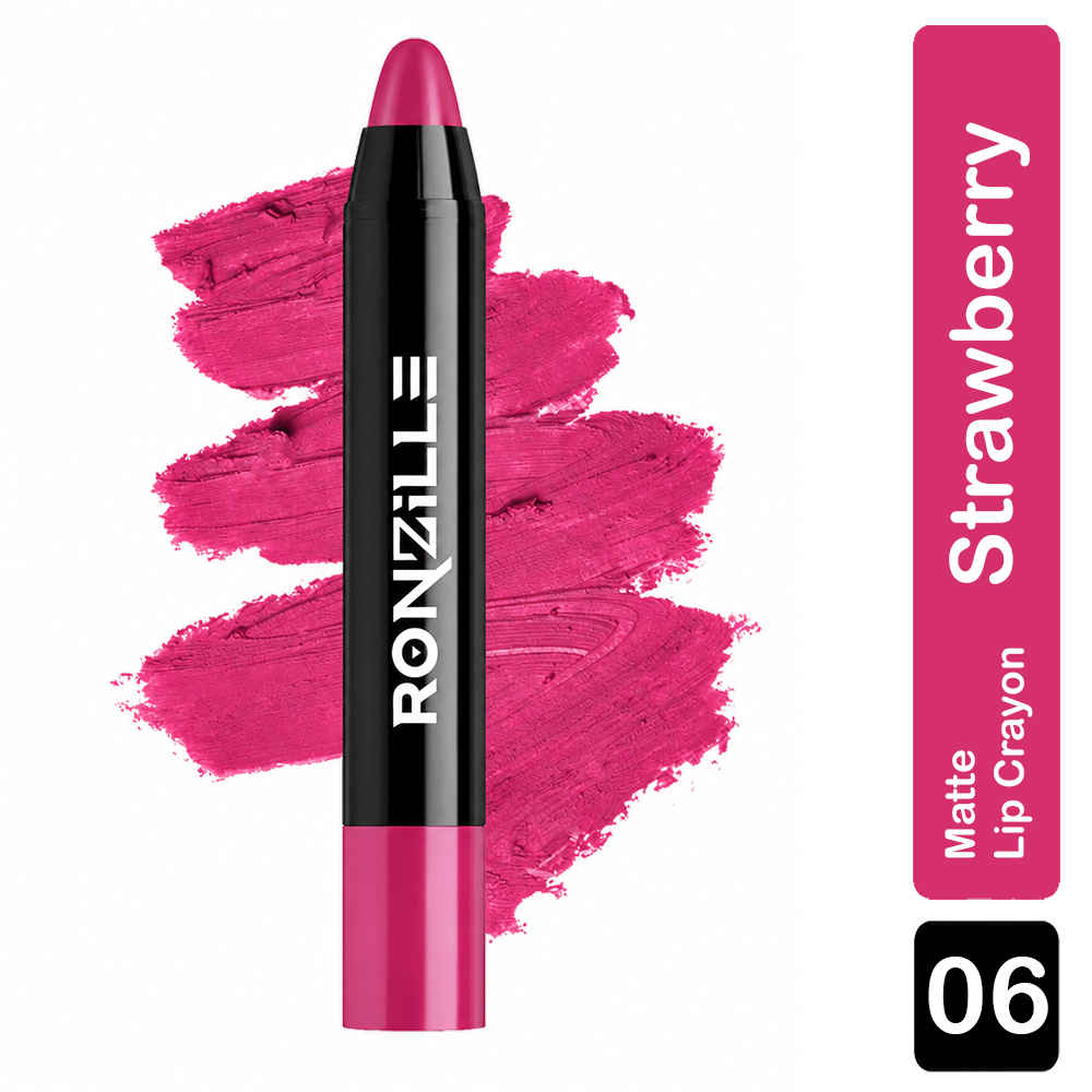Buy Ronzille Matte Lip Crayon Strawberry - 06 4.5 gm - Purplle