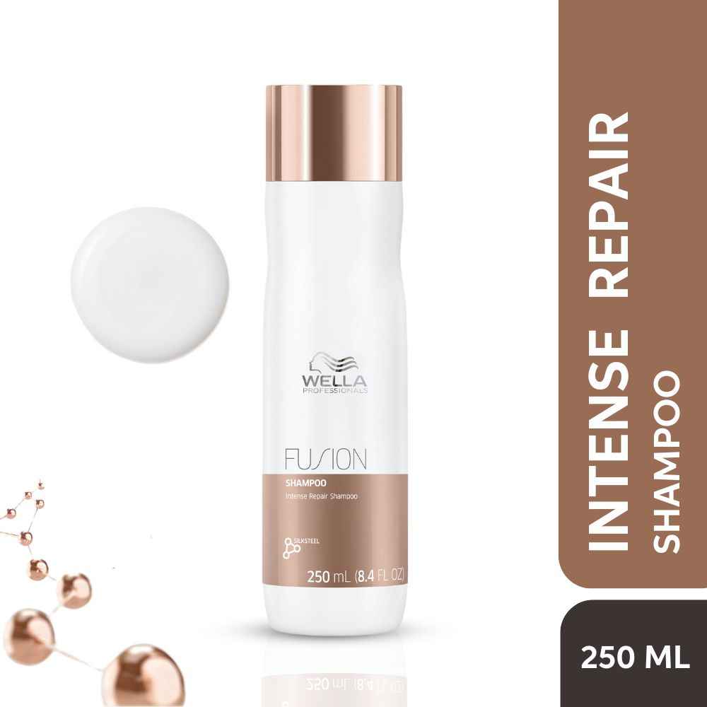 Buy Wella Professionals Fusion Intense Repair Shampoo for Frizzy and Dry, Damaged Hair with Silk Amino Acids - 250 ml - Purplle