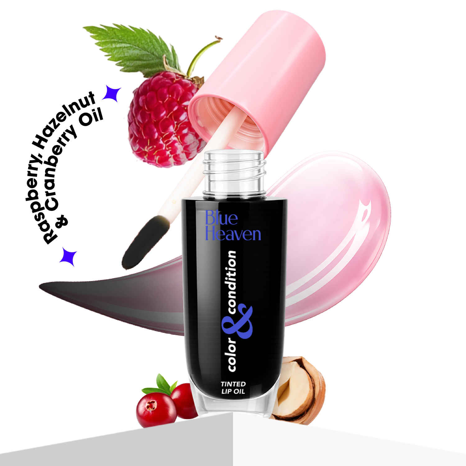 Buy Blue Heaven Color & Condition Tinted Lip Oil, Black Magic, 4.2 ml - Purplle