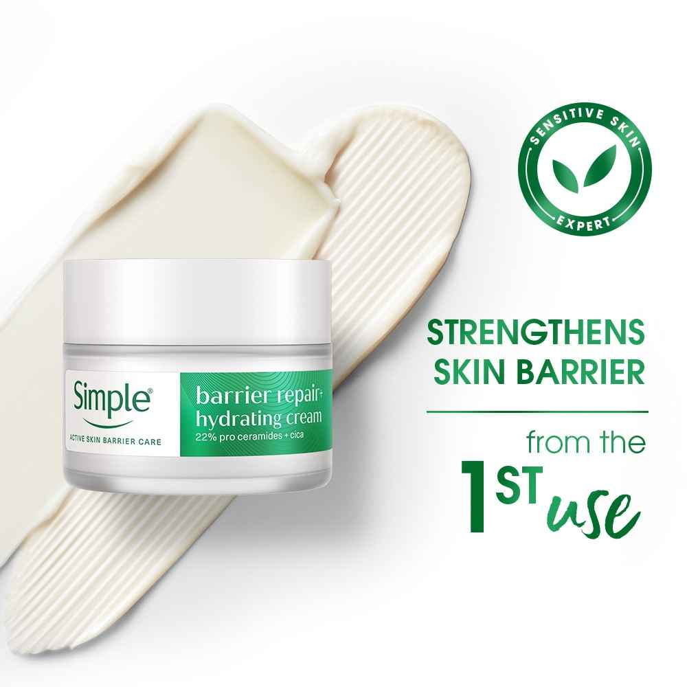 Buy Simple Barrier Care Restorative Rich Cream 40 gm | With 22% Ceramide Boosters & Cica | Renews And Repairs The Skin Barrier | For Dry, Sensitive Skin - Purplle