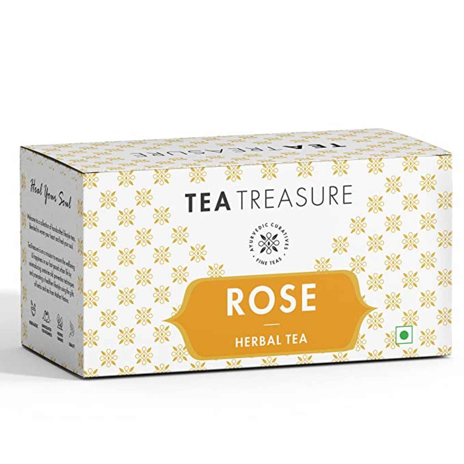 Buy TeaTreasure Sun Dried Rose Petals Infusion Tea for Beautiful Skin and Hair - 1 Teabox (18 Pyramid Tea Bags) - Purplle