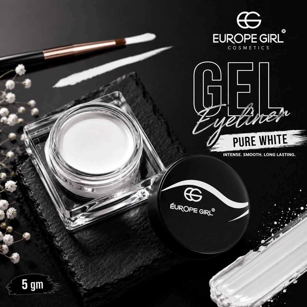 Buy Europegirl Cosmetics Gel Eyeliner -Pure White 5 gm - Purplle