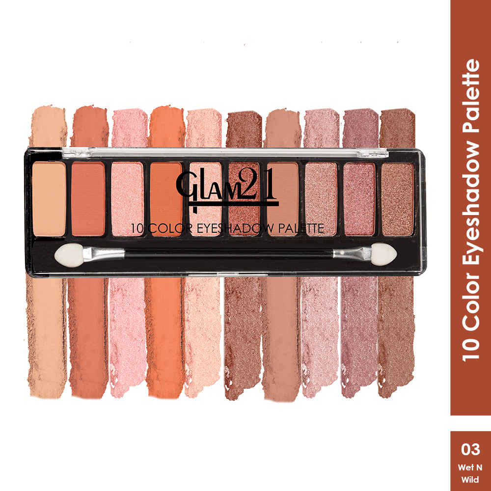 Buy Glam 21 Shades of Wet n Wild Eyeshadow Palette | 10 Highly Pigmented Shades |Smudge Free & Long-Lasting | 8.8gm - Shade -03 - Purplle