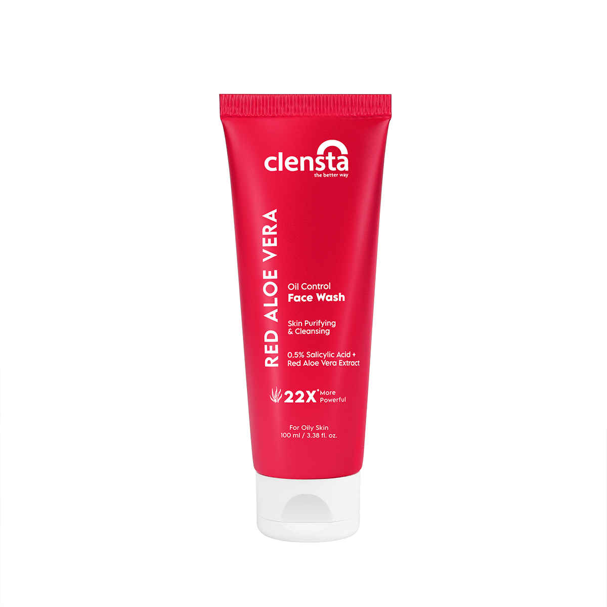 Buy Clensta Red Aloe Vera Anti Acne Oil Control Face Wash with 0.5% Salicylic acid for Oily and Acne prone skin | Suitable for Oily, Combination & Sensitive Skin | Sulfate & Paraben Free - 100ml - Purplle