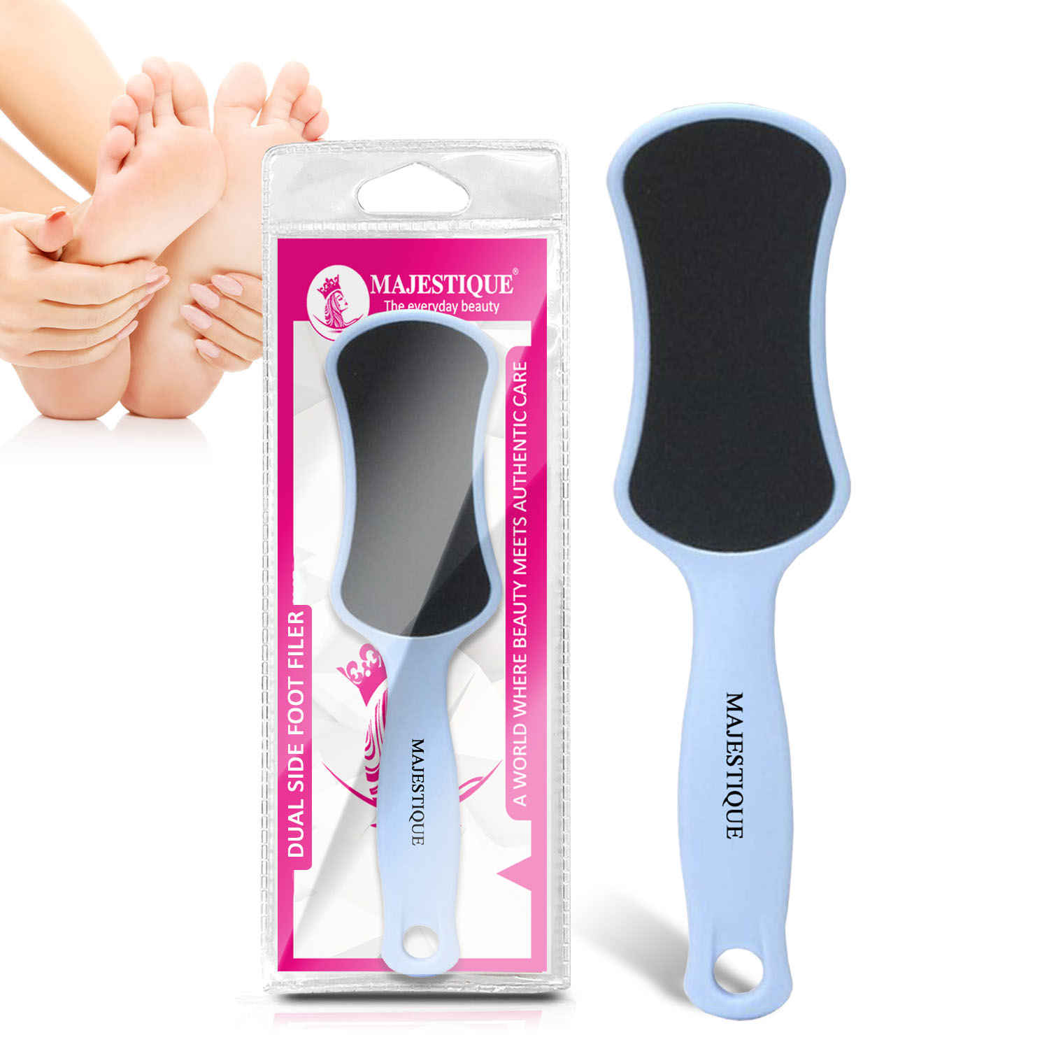 Buy Majestique Foot Scrubber for Dead Skin, Pedicure Foot Rasp Removes Cracked Heels, Dead Skin for Wet and Dry Feet - Multicolor 1 Pc - Purplle