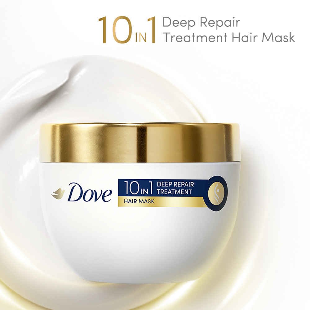 Buy Dove 10 in 1 Deep Repair Treatment Hair Mask, for damaged hair 300 ml - Purplle
