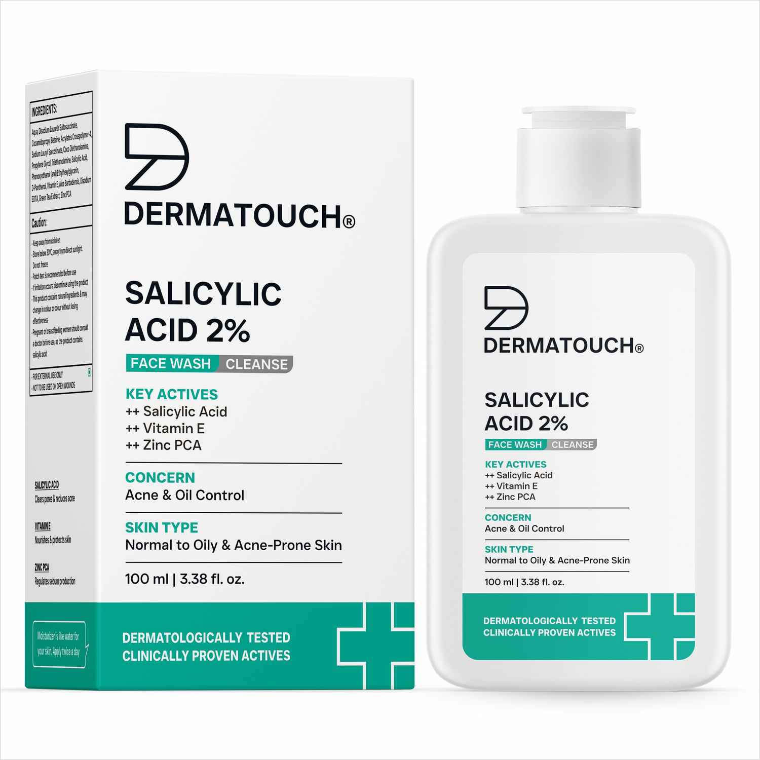 Buy DERMATOUCH Salicylic Acid 2% Face Wash | For Acne & Oil Control | Suitable to All Skin Types | For both Men & Women | 100 ml - Purplle