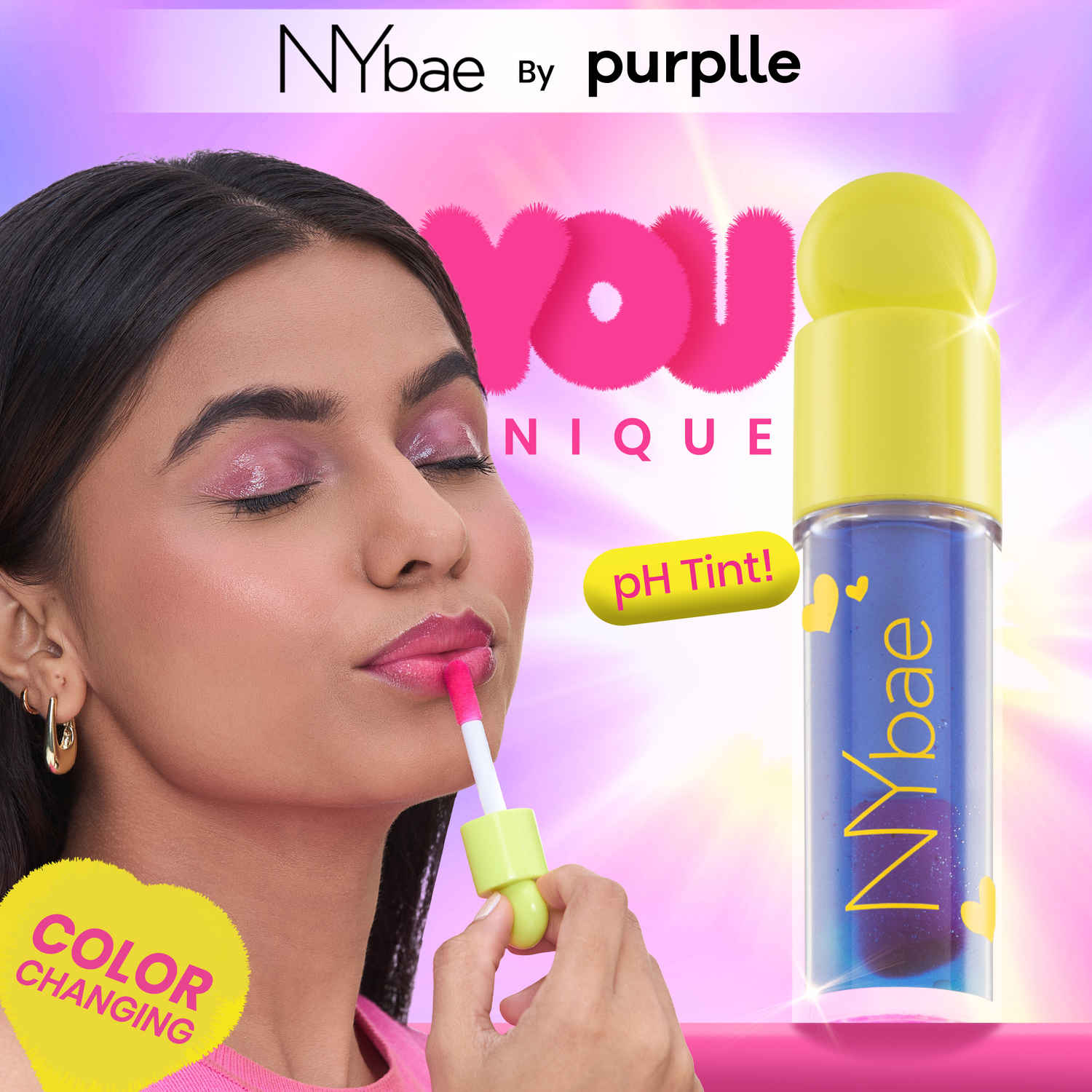 Buy NY Bae pH Lip & Cheek Tint (4.5ml) | Colour Changing | Custom Shade | pH Adaptable | Dewy Blush | Glossy Lips | Lightweight | Non-Sticky | Multi-use - Purplle