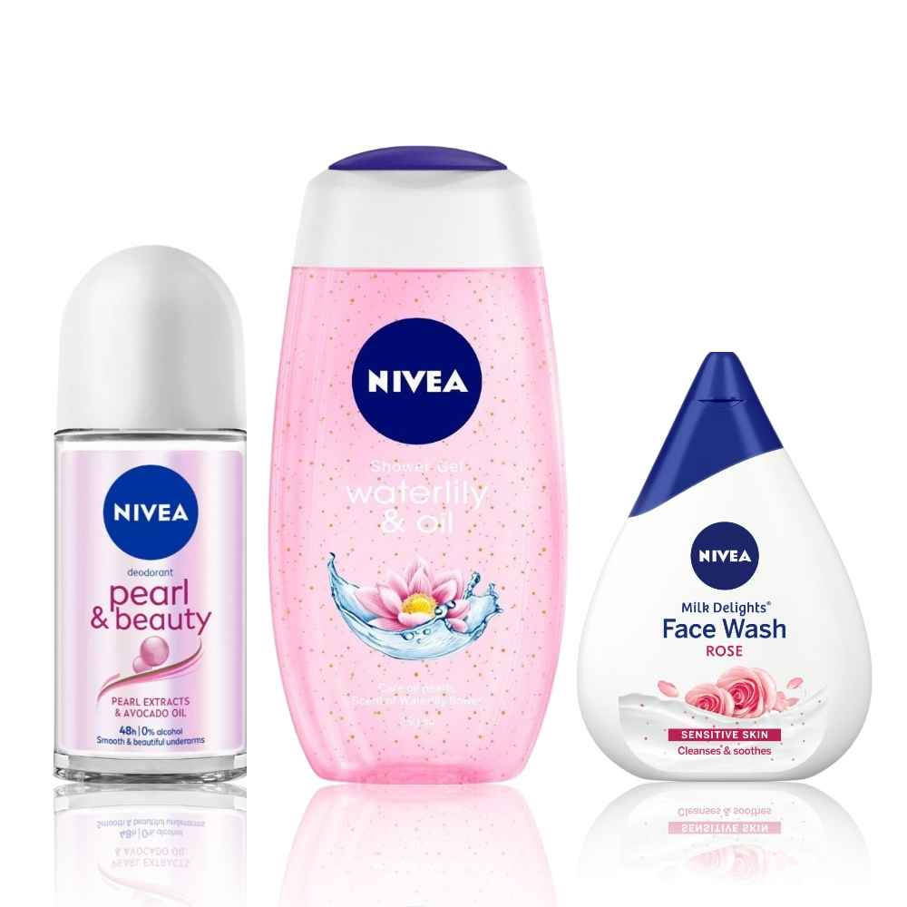 Buy Nivea Sensitive Beauty Bliss Bundle - Purplle