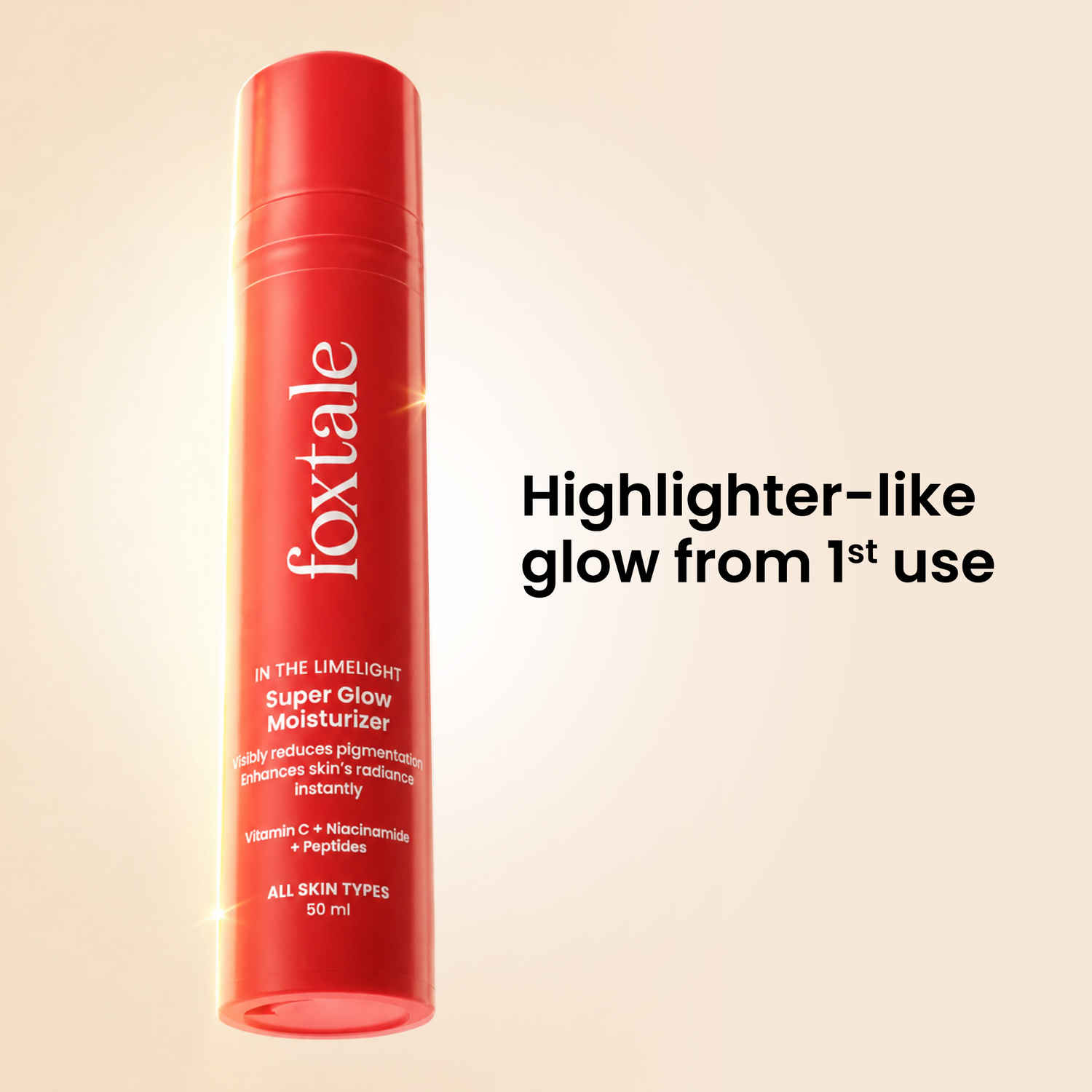 Buy Foxtale Super Glow Moisturiser | Vitamin C +Niacinamide +Squalane 50 ml - Purplle