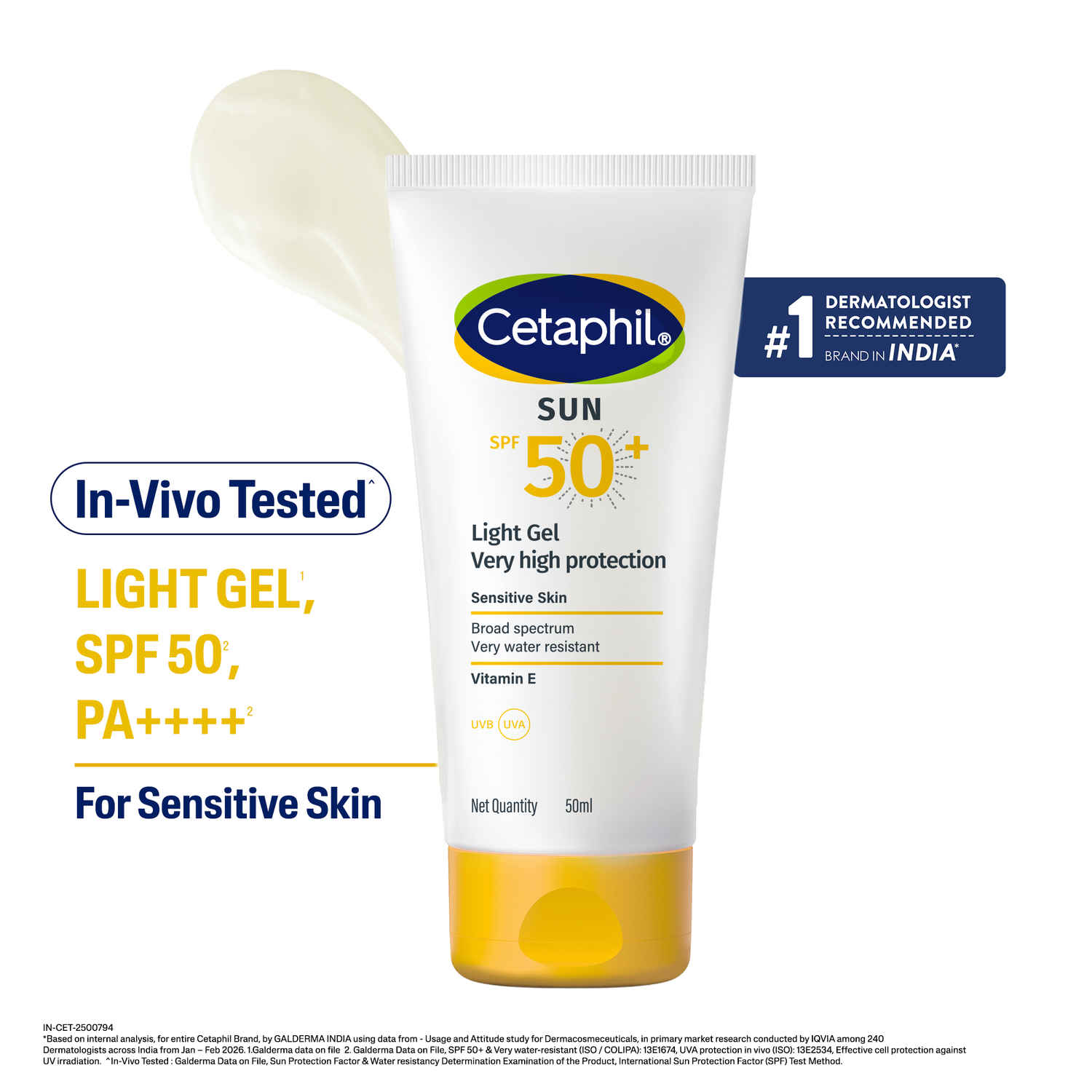 Buy Cetaphil Sun SPF 50 Gel (50 ml) - Purplle