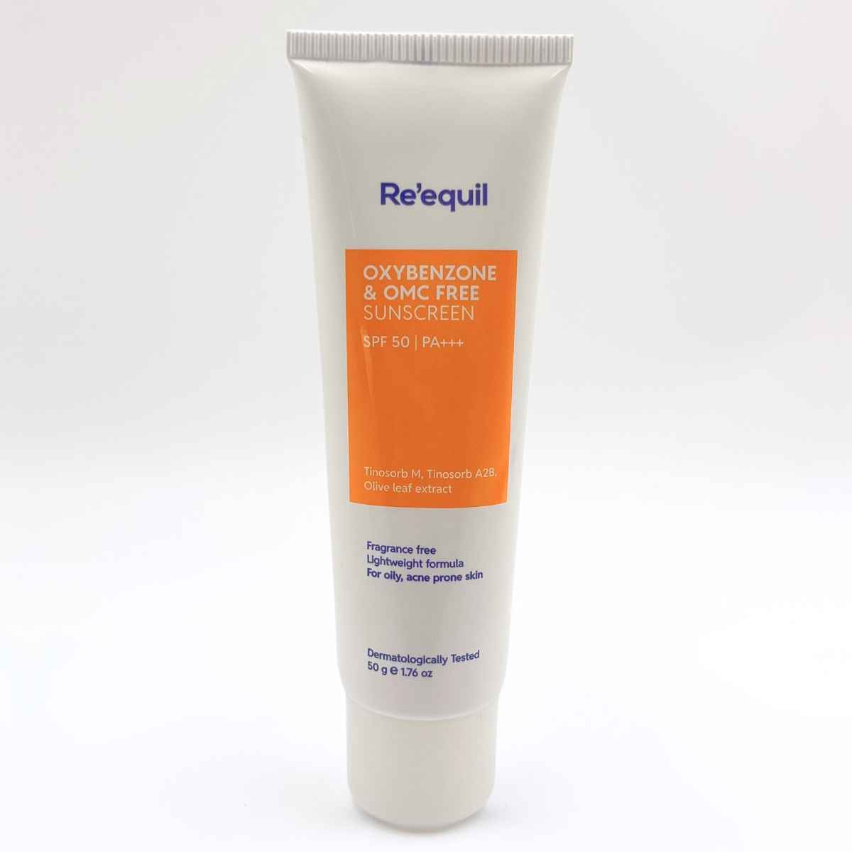Buy Re'equil Oxybenzone & OMC Free Sunscreen Spf 50 For Oily, Acne Prone Skin 50 gm - Purplle
