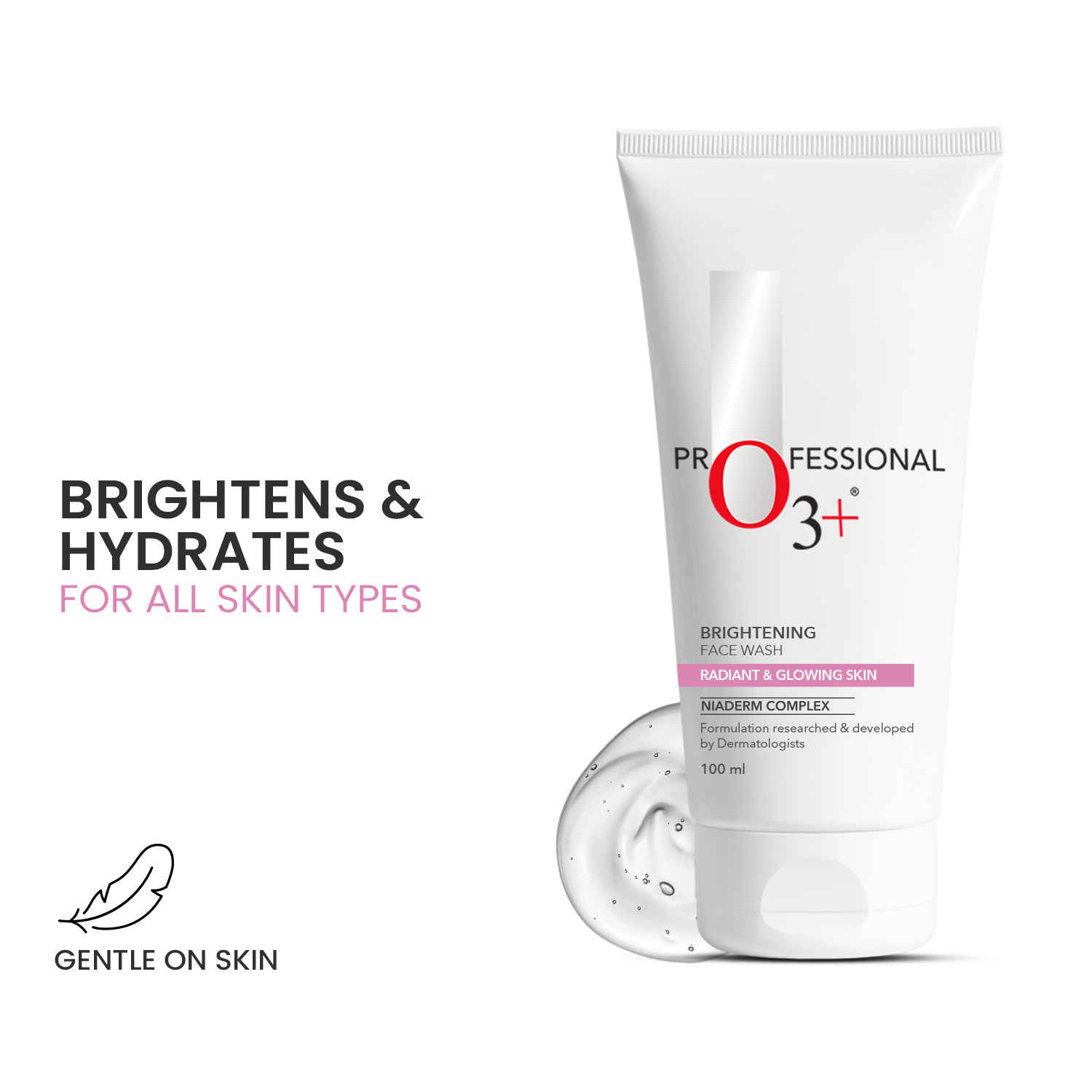 Buy O3+ Brightening Face Wash with Radiant & Glowing Skin | All Skin Types 100 ml - Purplle