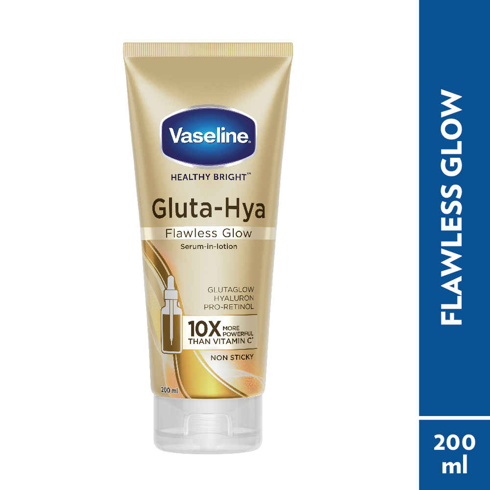 Buy Vaseline Gluta-Hya Flawless Glow, Serum-In-Lotion| Boosted With Pro-Retinol and GlutaGlow | 200 ml - Purplle