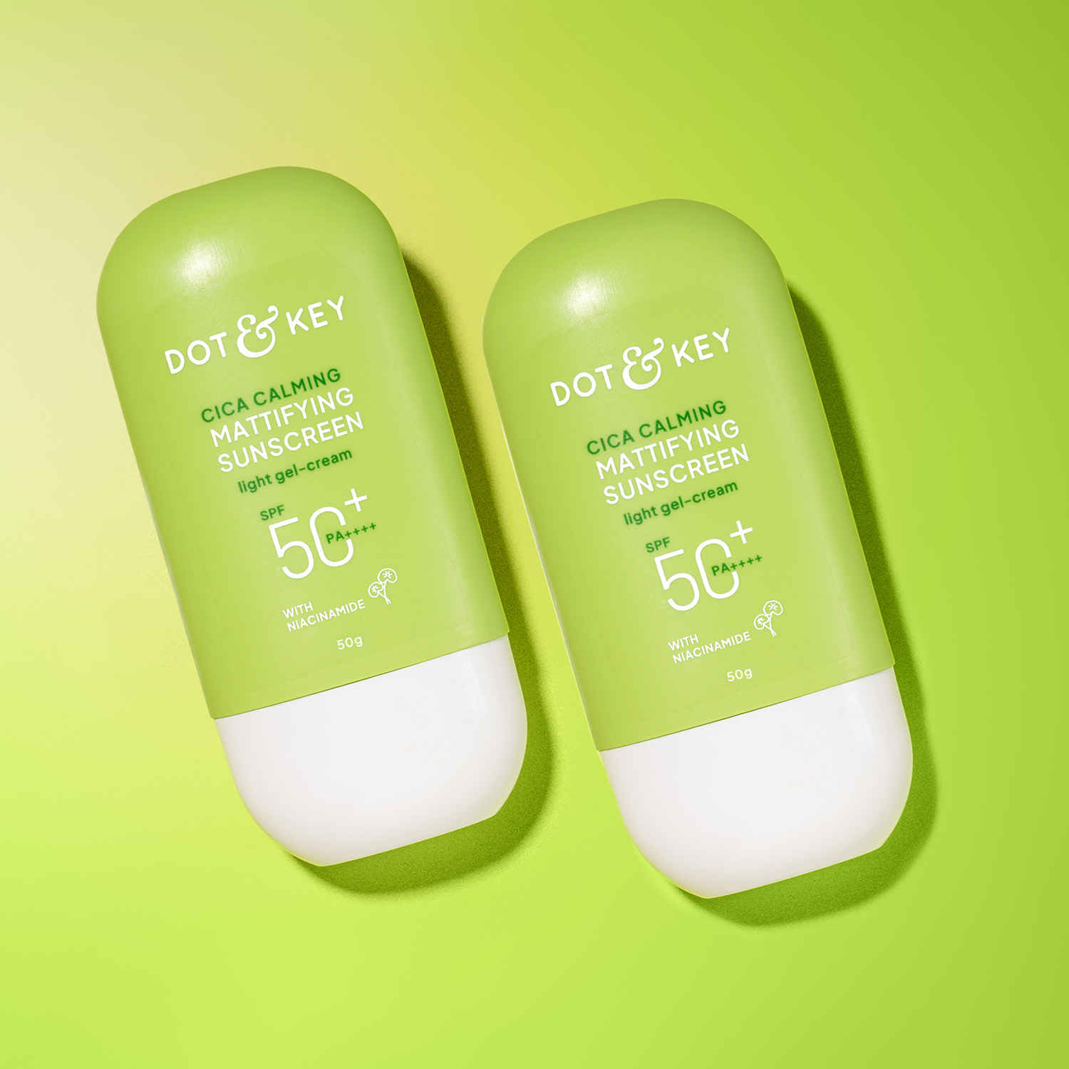 Buy Dot & Key Cica Calming Niacinamide Sunscreen SPF 50 PA+++ Duo | CICA Sunscreen Pack of 2 - Purplle