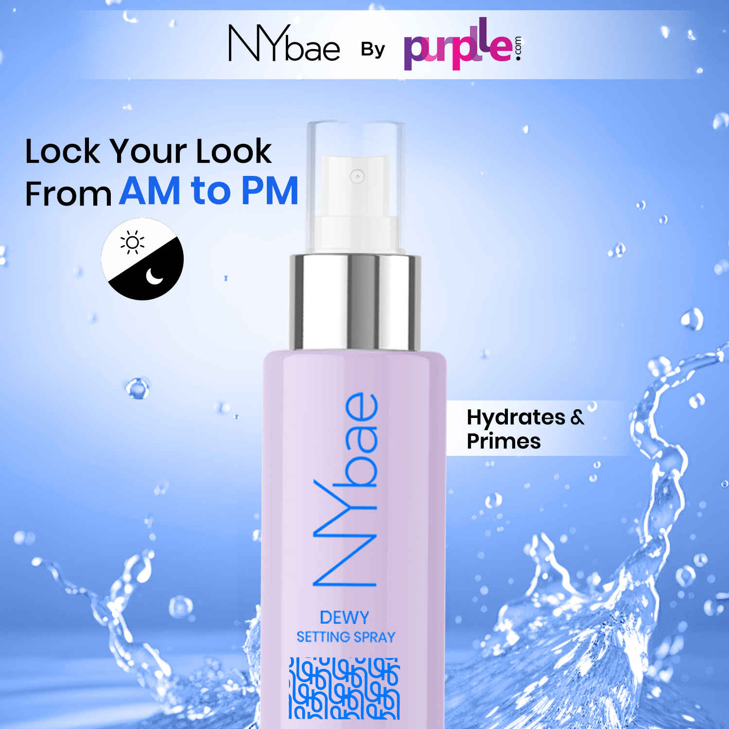 Buy NY Bae Dewy Setting Spray (100 ml) | Glowing Skin | Dewy Makeup Fixer | Long Lasting Makeup | Crease-Free | Hydrating Face Mist | Hyaluronic Acid | Normal To Dry Skin - Purplle