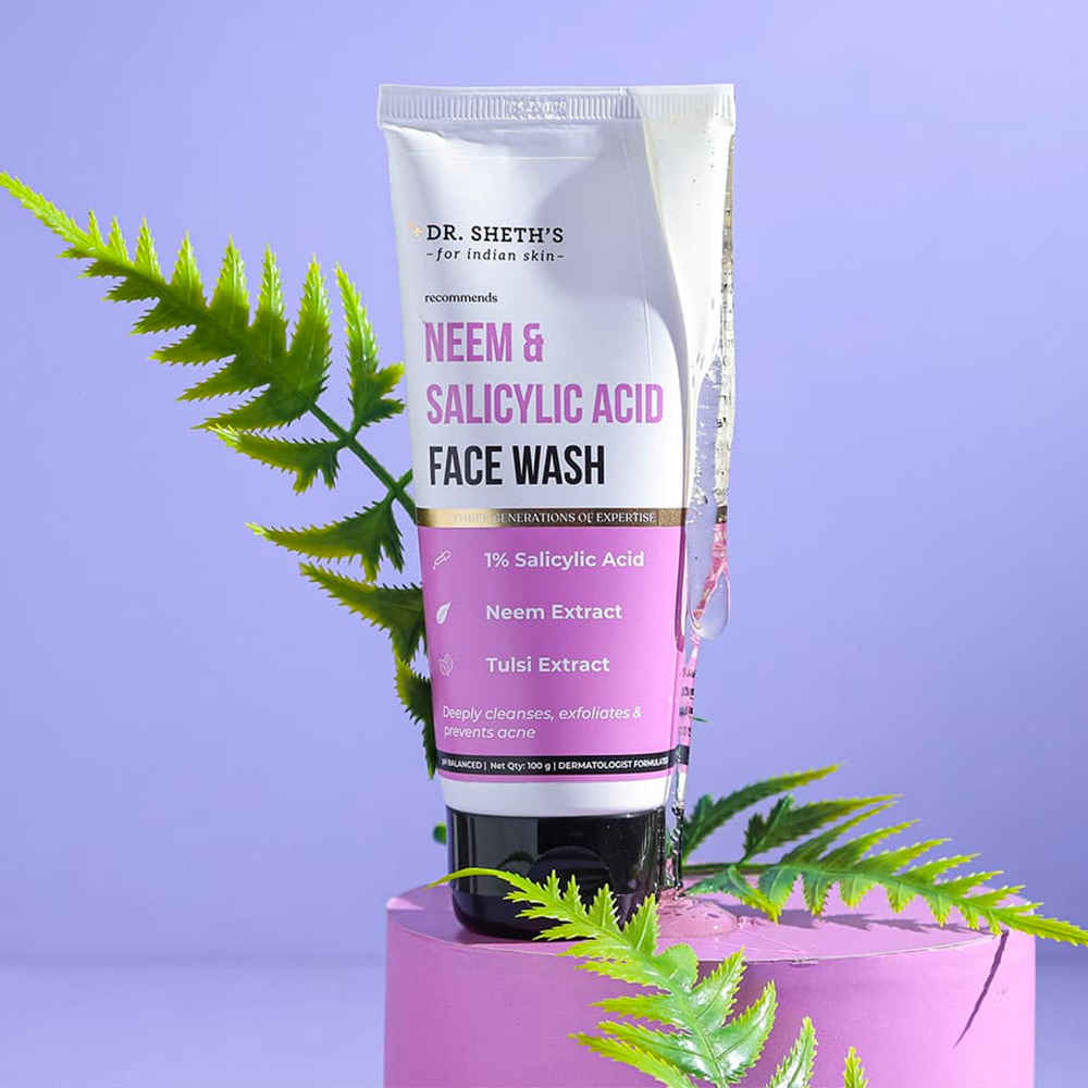 Buy Dr. Sheth's Neem & Salicylic Acid Face Wash - 100 ml - Purplle