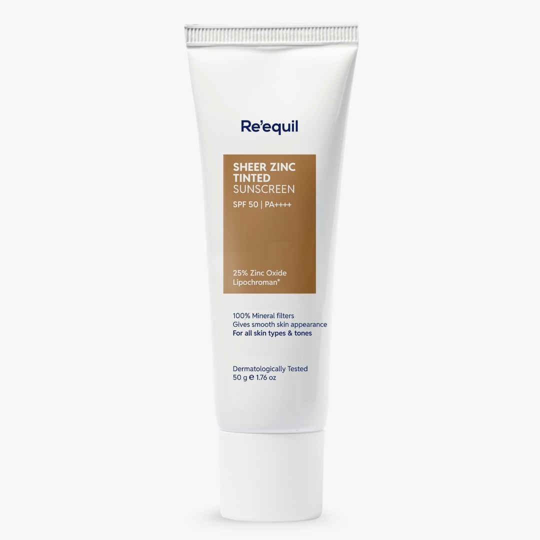 Buy Re'equil Sheer Zinc Tinted Mineral Sunscreen SPF 50 PA+++ 50 gm - Purplle