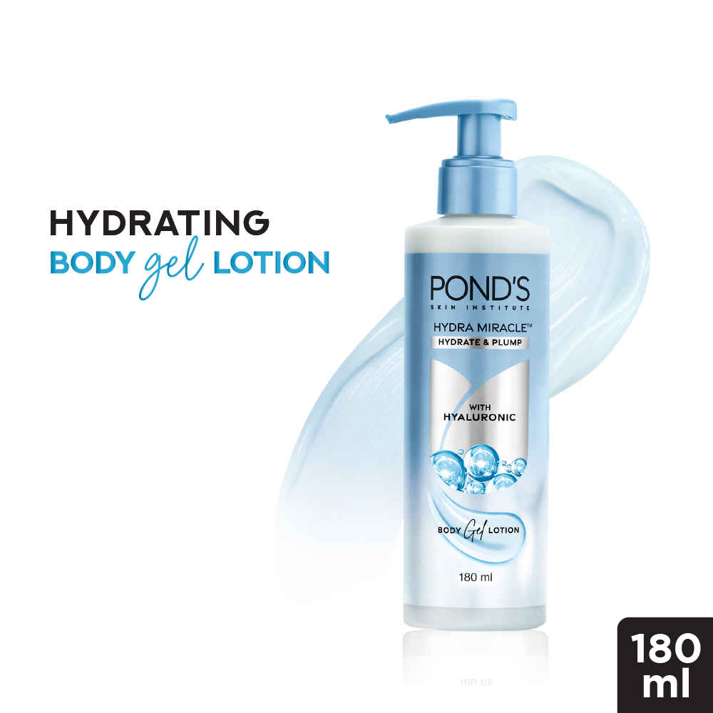 Buy Ponds Hydra Miracle Hydrating Gel Body Lotion |For Hydrated Plump Skin | Hyaluron Moisturizer,180 ml - Purplle