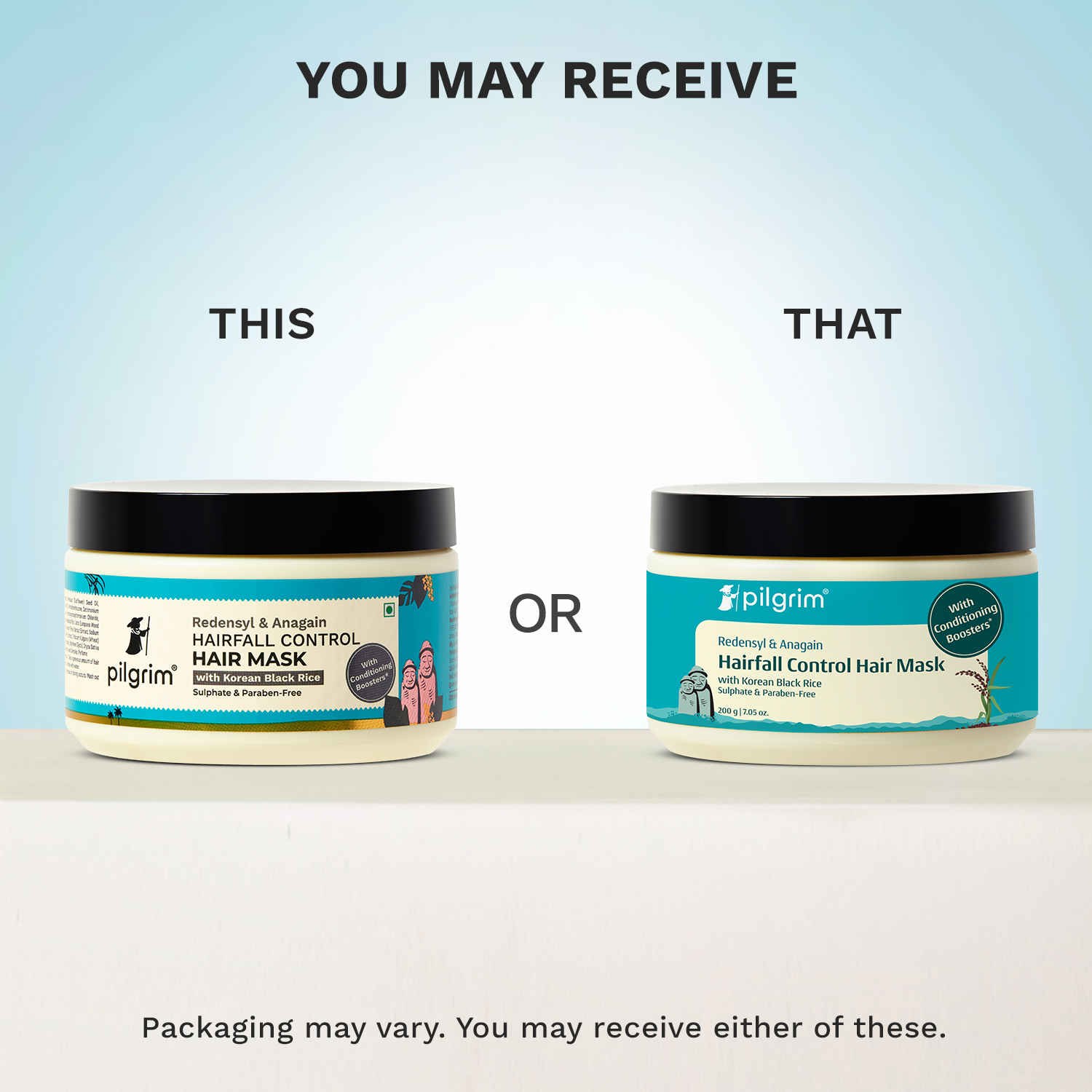 Buy Pilgrim Redensyl & Anagain Hairfall Control Hair Mask 200 gm, with Korean Black Rice, Helps Strengthens Hair, Prevent Breakage & Smoothens Hair - Purplle