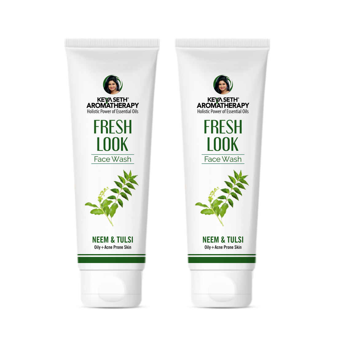 Buy Keya Seth Aromatherapy, Fresh Look Face Wash Neem & Tulsi (Pack of 2) - Purplle