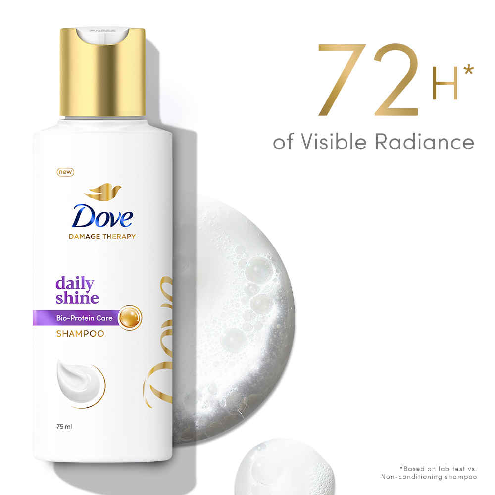 Buy Dove Daily Shine Shampoo (80 ml) - Purplle