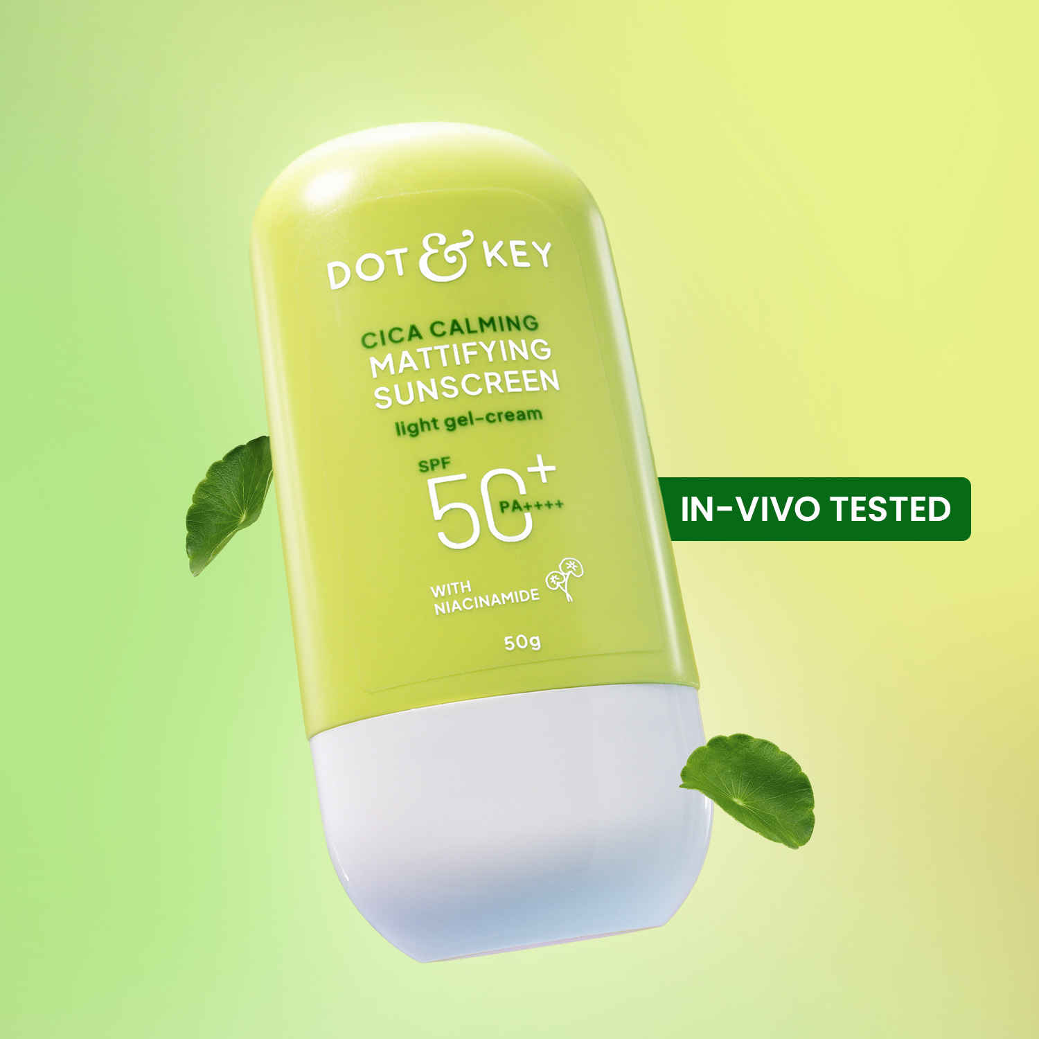 Buy Dot & Key CICA Calming Niacinamide Sunscreen with SPF 50 PA+++ | In-Vivo Tested Face Sunscreen for Oily, Acne Prone & Sensitive Skin | 80 gm - Purplle