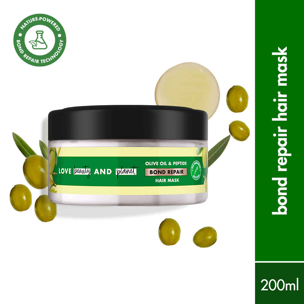 Buy Love Beauty Planet Olive oil & Peptide Bond Repair Hair Mask,200 ml - Purplle
