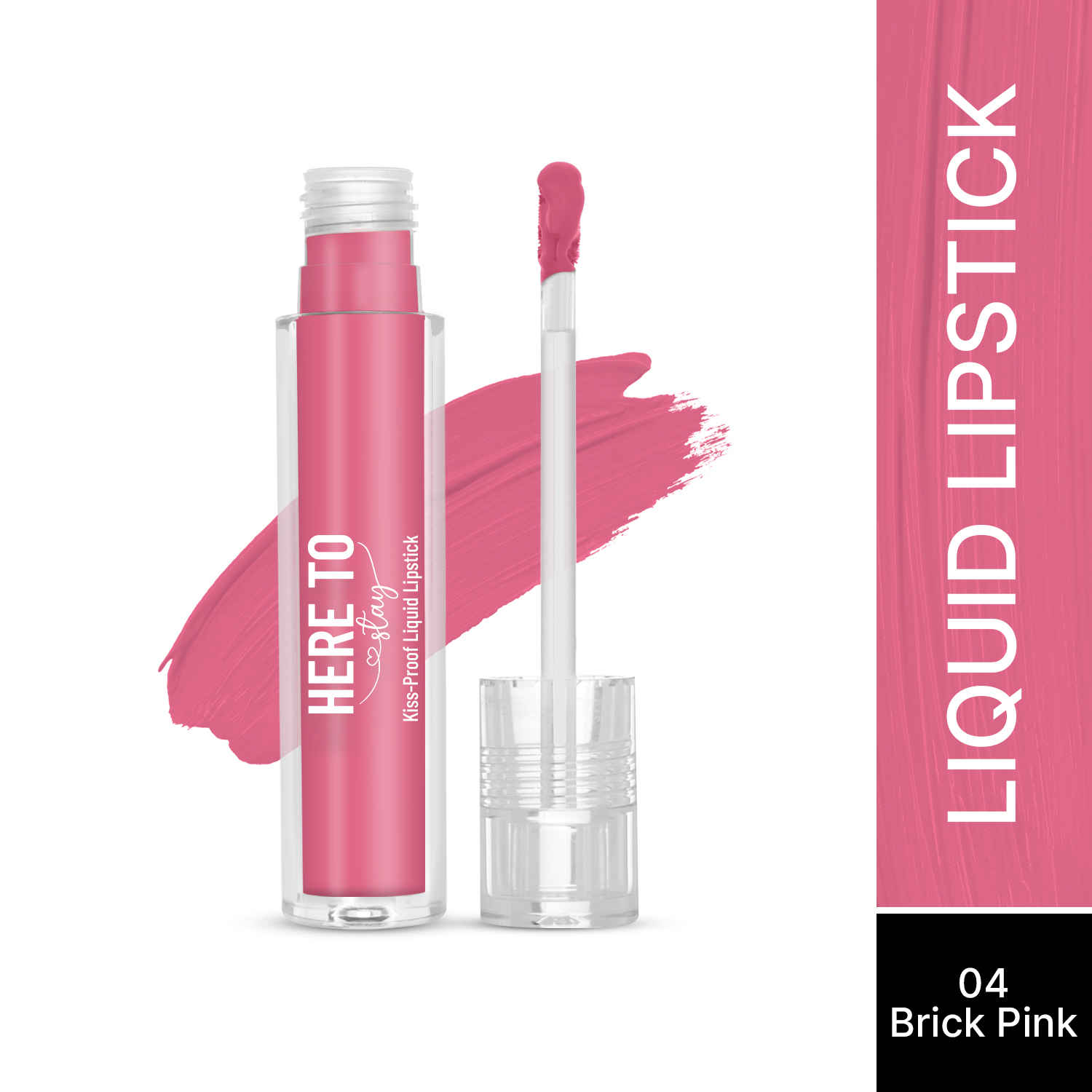 Buy Swiss Beauty Select Here To Stay Liquid Matte Lipstick with Kiss-Proof Formula | Infused with Vitamin E | Non-Transfer , Smudgeproof | 12-18 Hrs Stay 04 Brick Pink 3 ml - Purplle